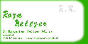 roza meltzer business card